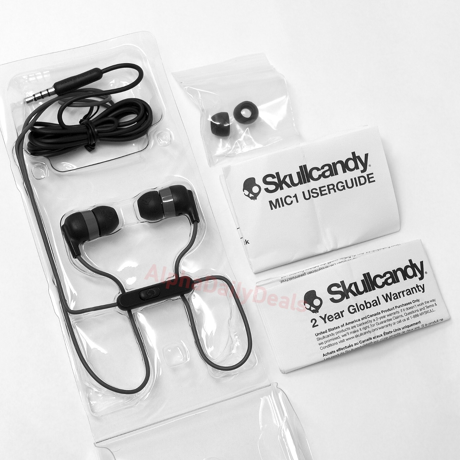 Skullcandy Ink’d+ Plus Wired Earbuds with Mic Android Earphones 3.5mm Black NEW