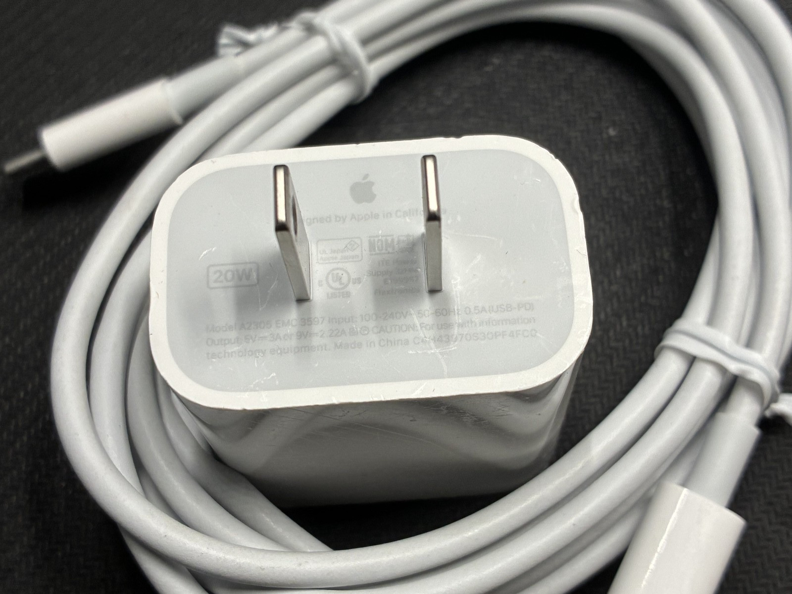 Original Apple iPhone 16 / 17 20W Wall Adapter Charger & C to C ( 2m ) Cable