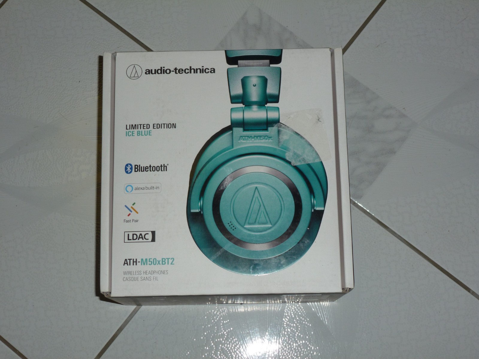 Audio-Technica ATH-M50xBT2IB Wireless Bluetooth Headphones Ice Blue – New In Box