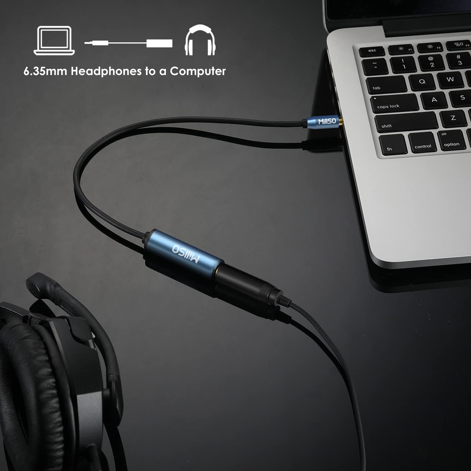 1/4 to 3.5mm Headphone Adapter, TRS 6.35mm Female to 3.5mm Male 1/8 to 1/4 Stere