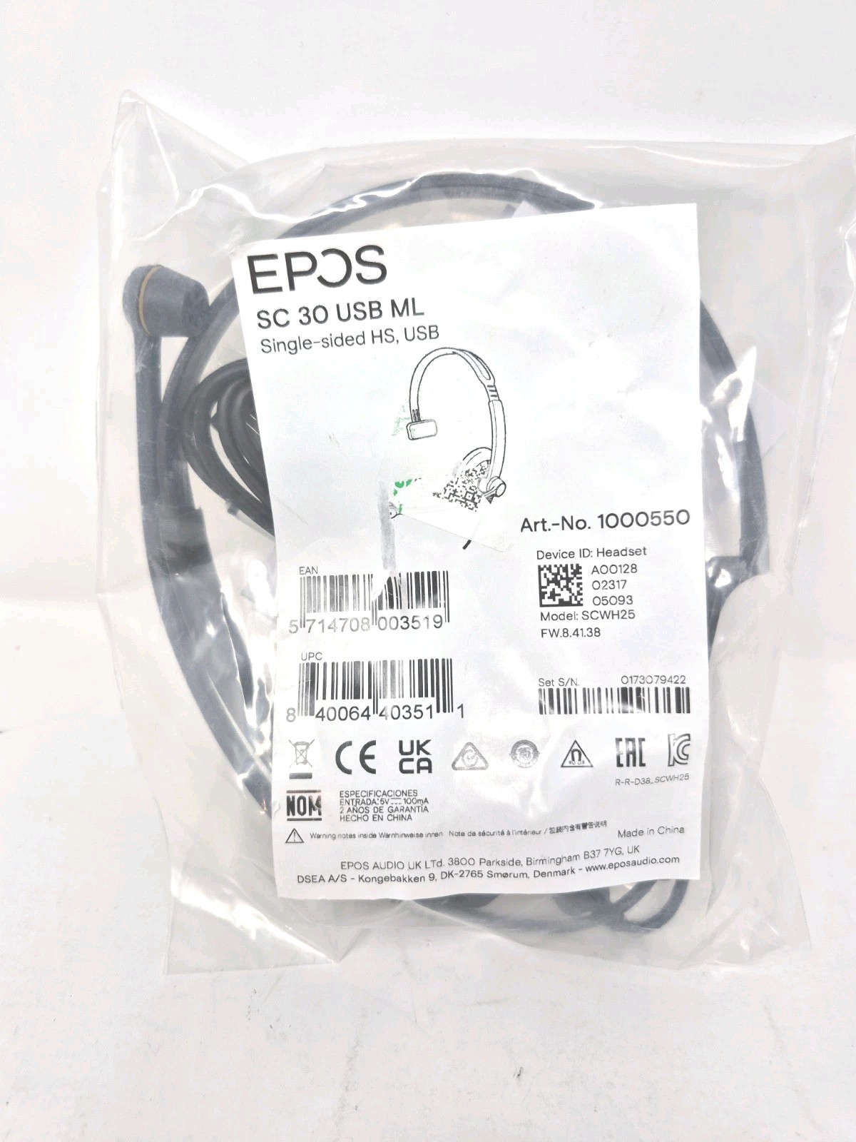 EPOS IMPACT SC 30 USB ML Single-Sided Wired Headset