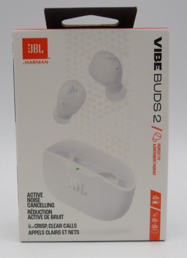 JBL Vibe Buds 2 Noise Cancelling Earbuds White NEW SEALED