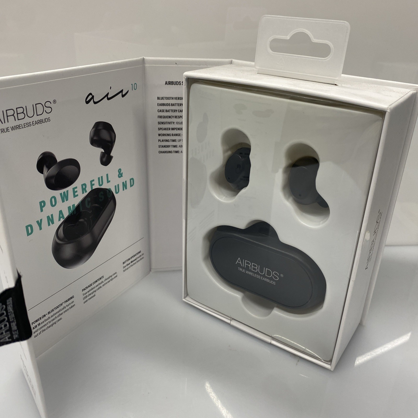 AIRBUDS Air 10 True Wireless Earbuds Black – Playtime Bluetooth