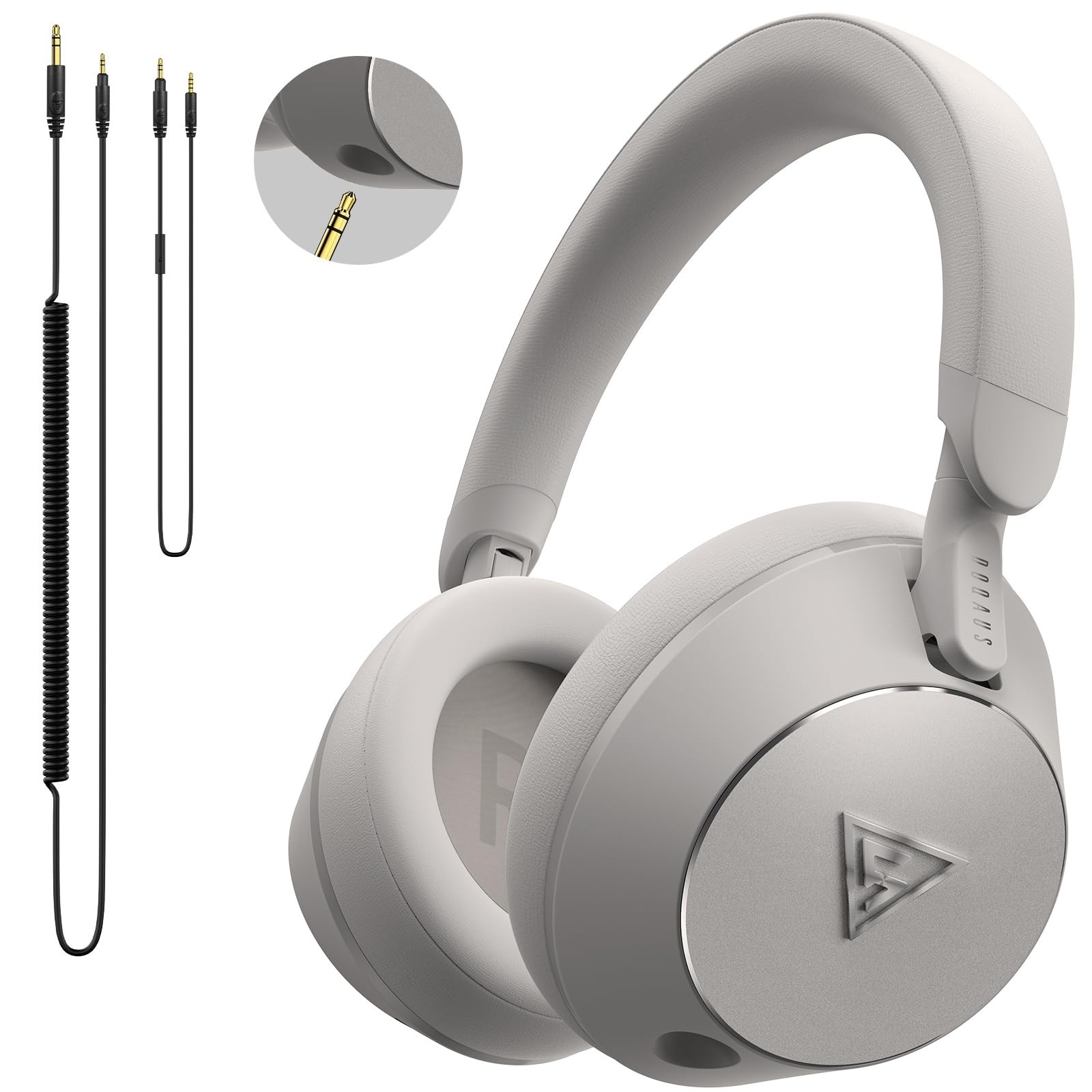 Professional Wired Studio Monitor Headphones – Over Ear, 50mm Drivers, Dual Jack