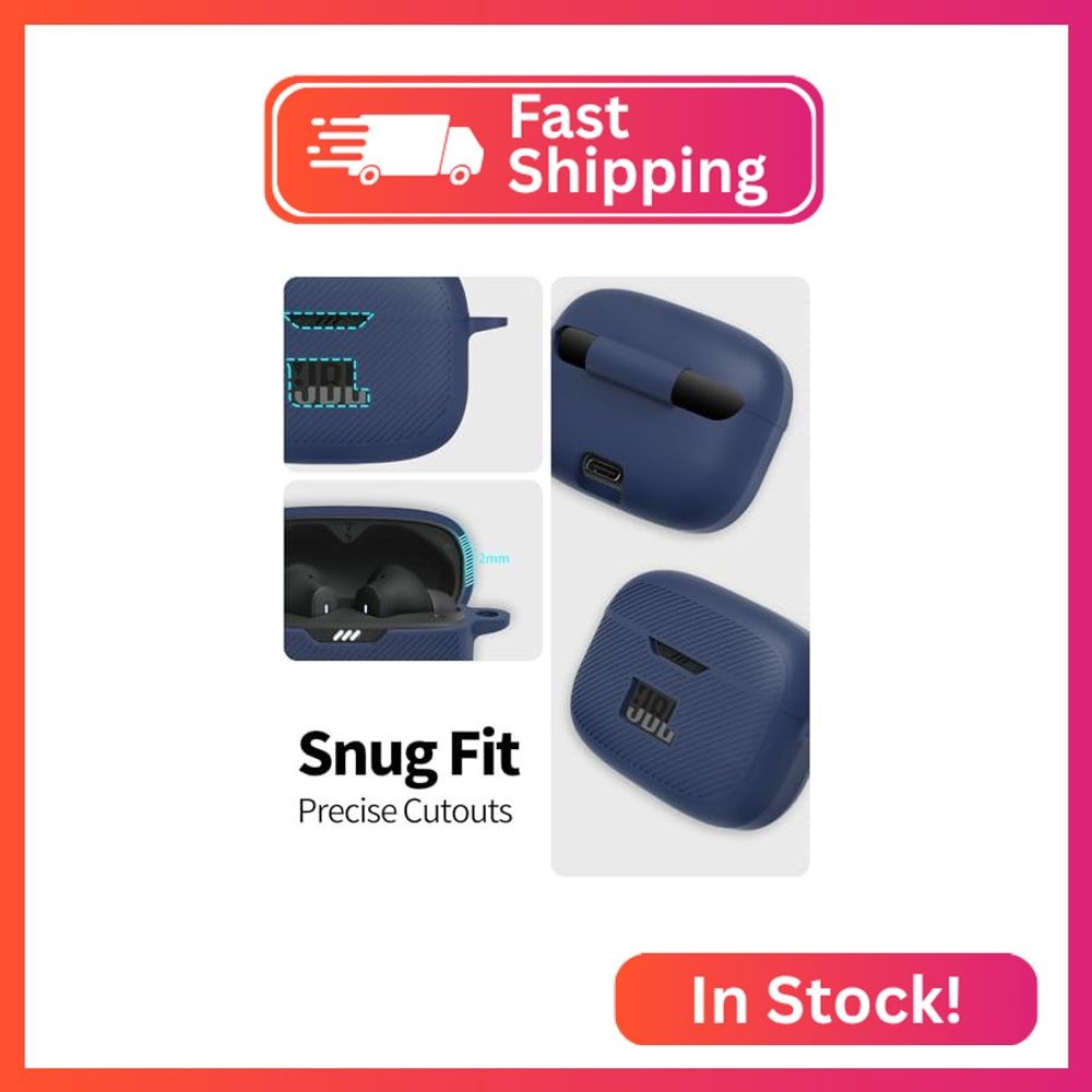WADVCU for JBL Tune 230NC TWS Case Cover, Silicone Protective Portable Scratch S