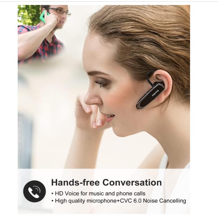 New bee Bluetooth Earpiece V5.0 Wireless Handsfree Headset with Microphone 2…