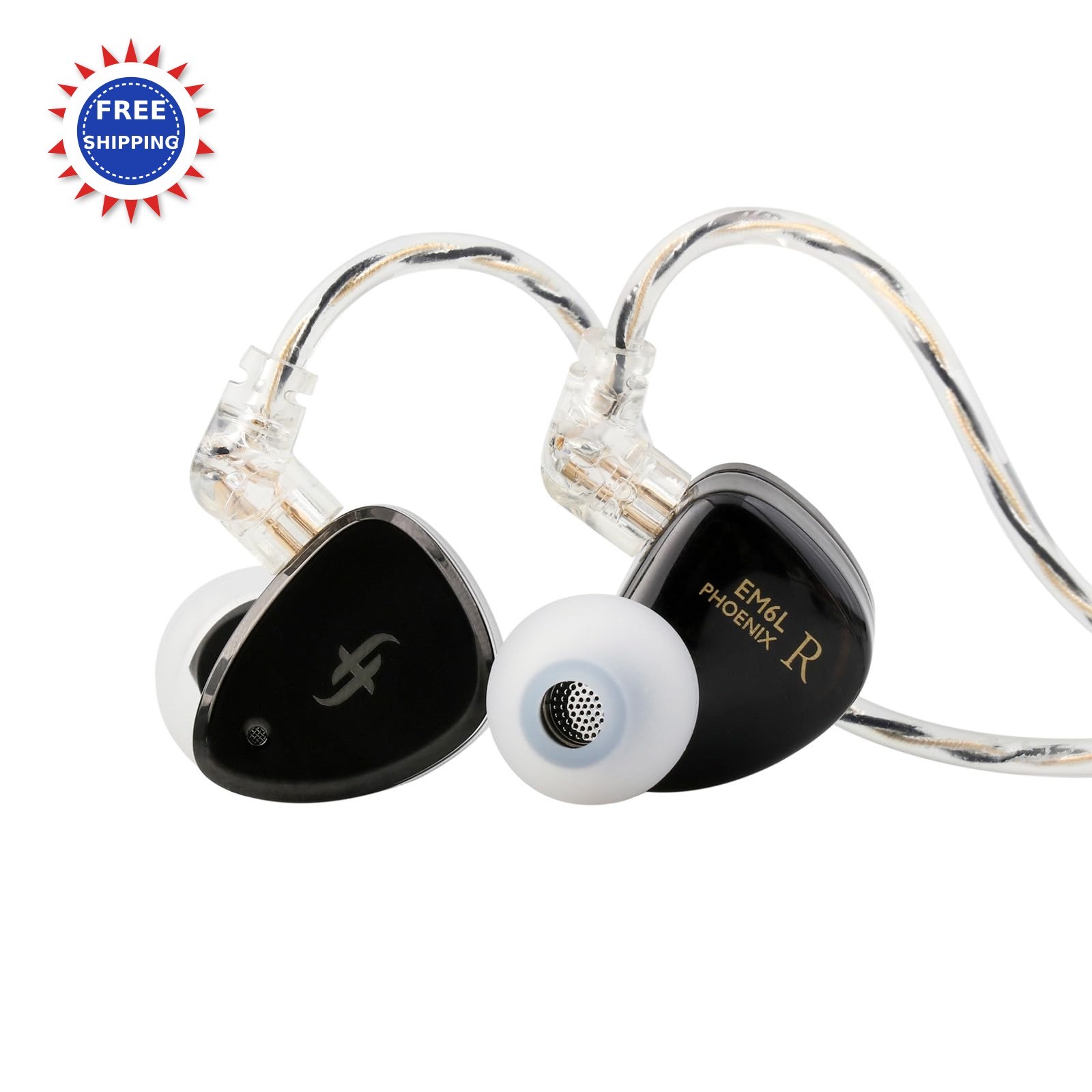 In Ear Monitors Linsoul SIMGOT EM6L 1DD + 4BA Hybrid Driver Gaming Earbud HiFi