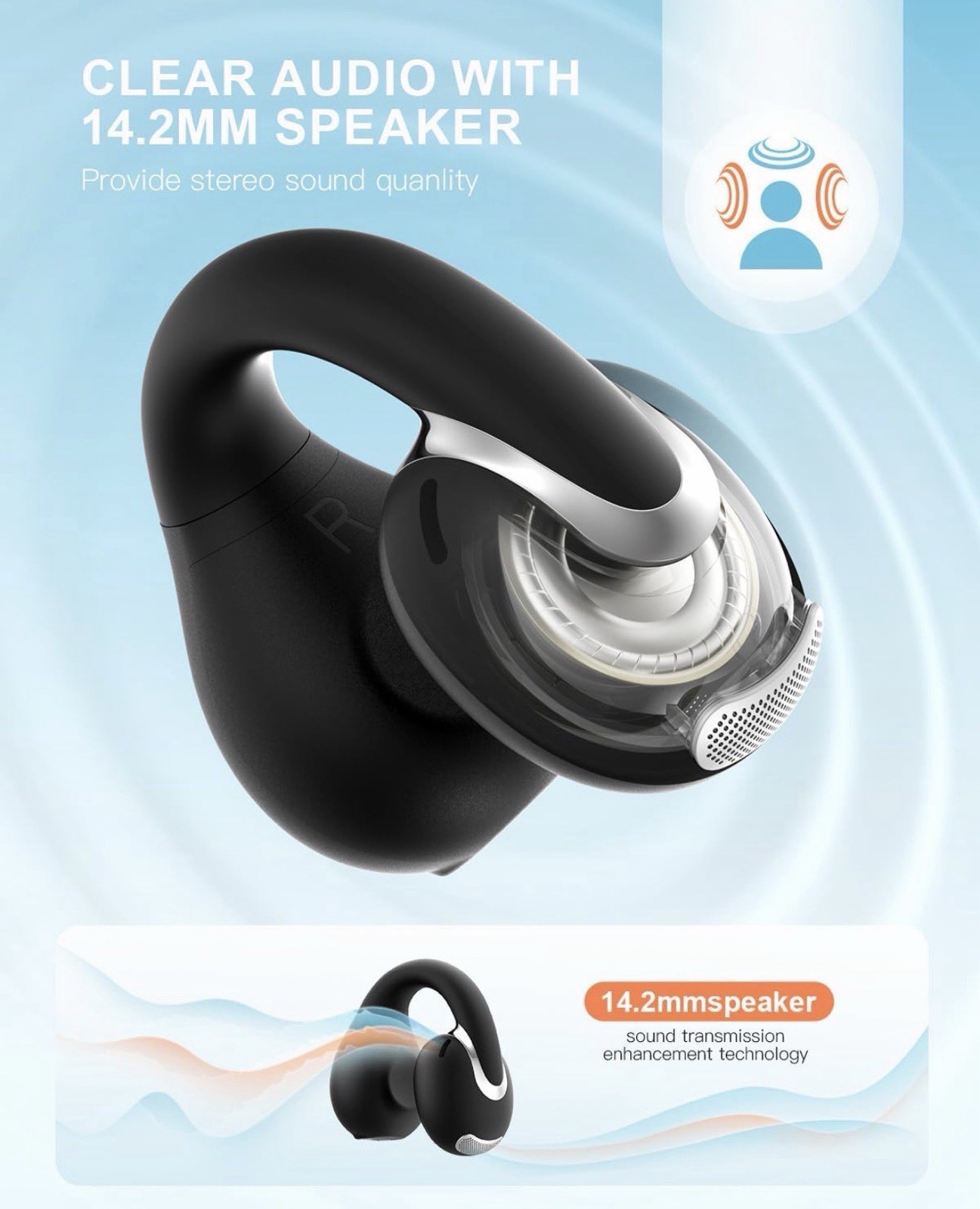 Jzones CT28 True Wireless Bluetooth In-Ear Earbuds Mic Water-Resistant Black