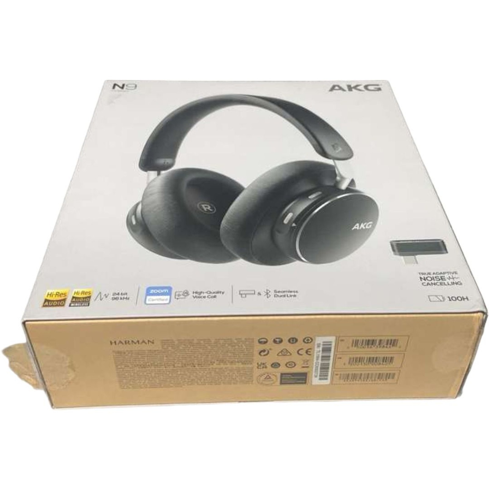 Harman AKG N9 Hybrid Wireless Headphones Hi-Res Audio ANC Preowned Clean