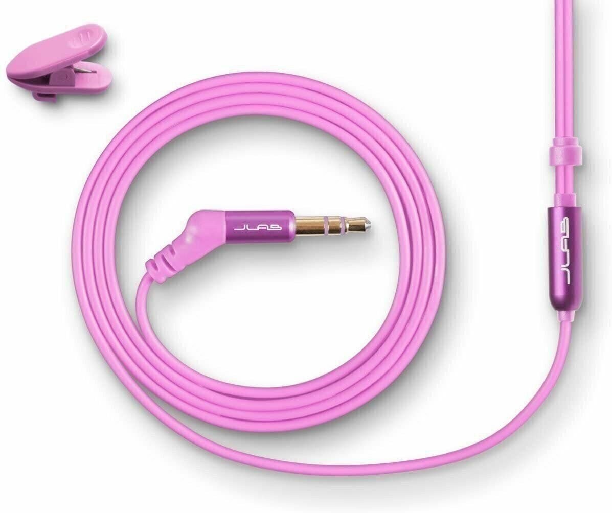 JLab Audio J6 High Fidelity Metal Ergonomic Earbuds Style Headphones, Pink