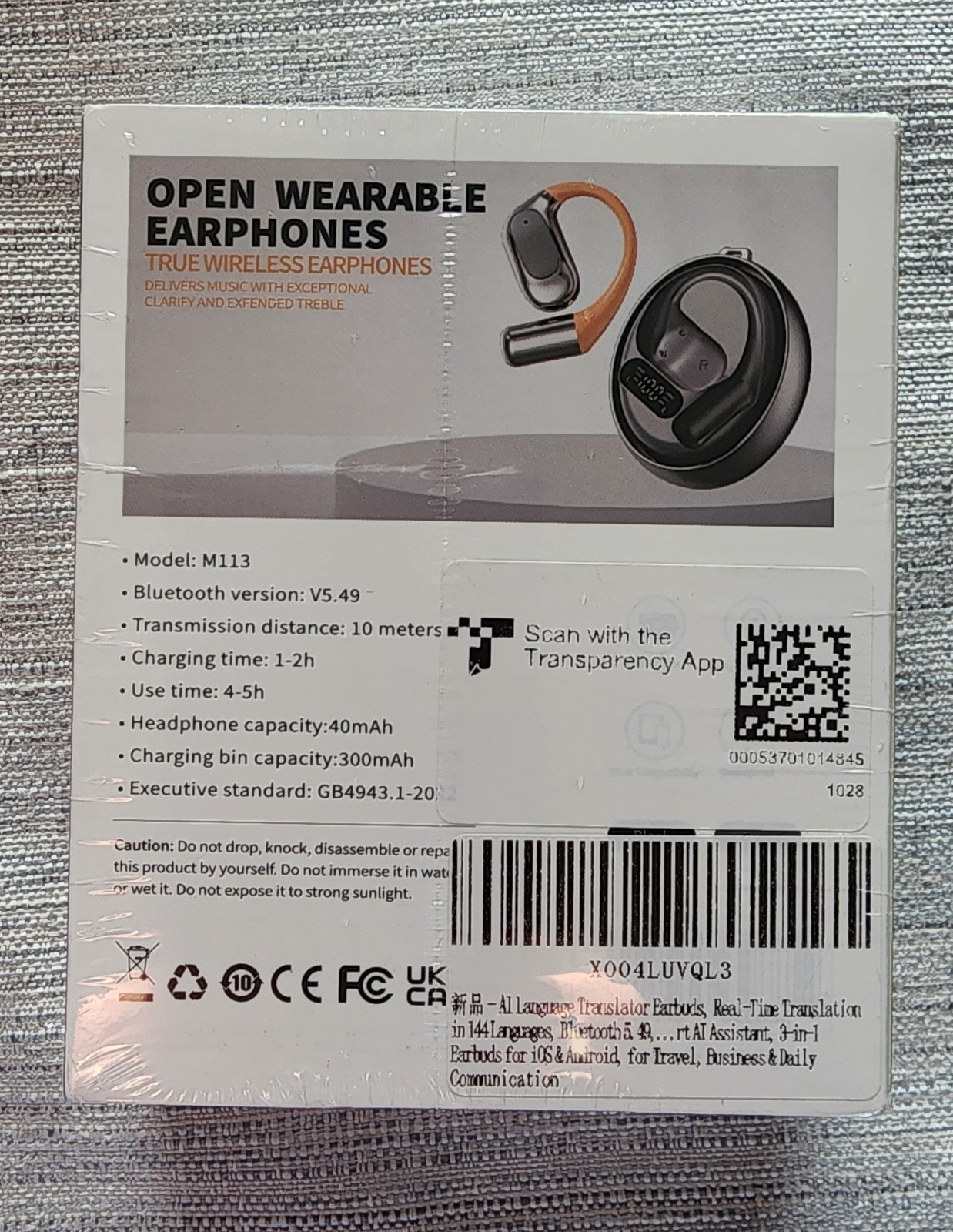 AI Real Time Translation 3-in-1 Earbuds, iOS & Android, 144 Languages