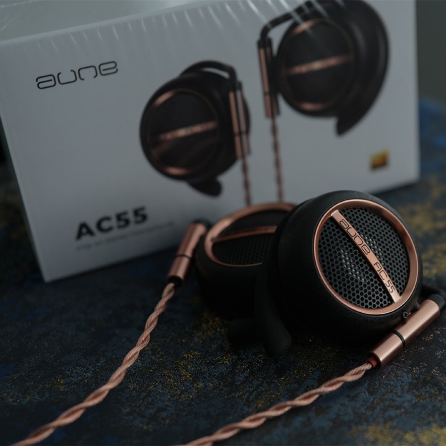 Aune AC55 Stereo 3.5mm/4.4mm Clip-on Hifi Earphones Interchangeable Cable