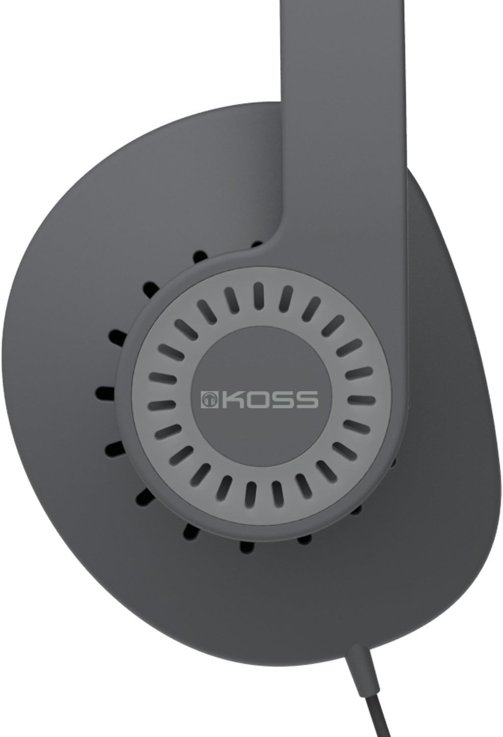 Dark Grey On-Ear Headphones with In-Line Microphone – Perfect for Everyday Use