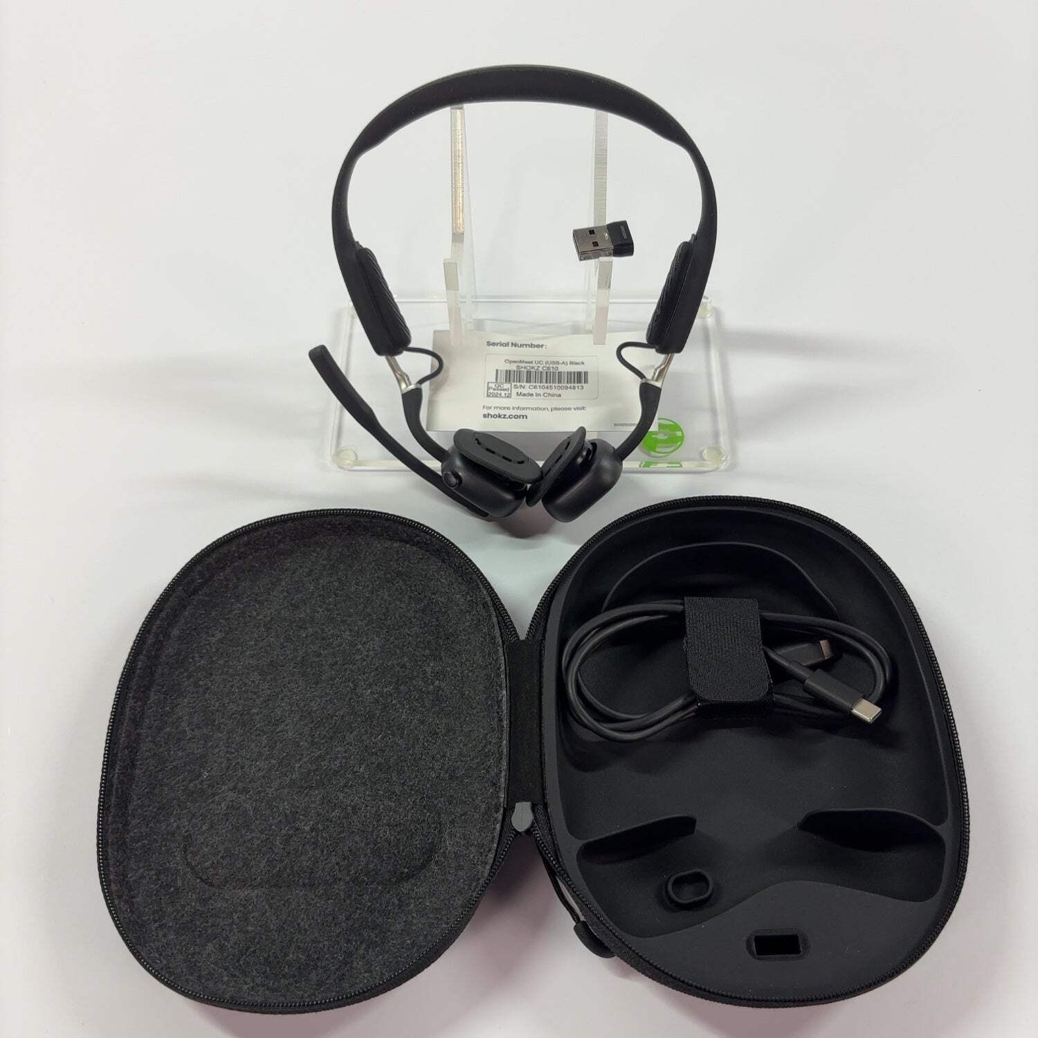Shokz OpenMeet Bone Conduction Stereo 2.4GHz Headset Black C610