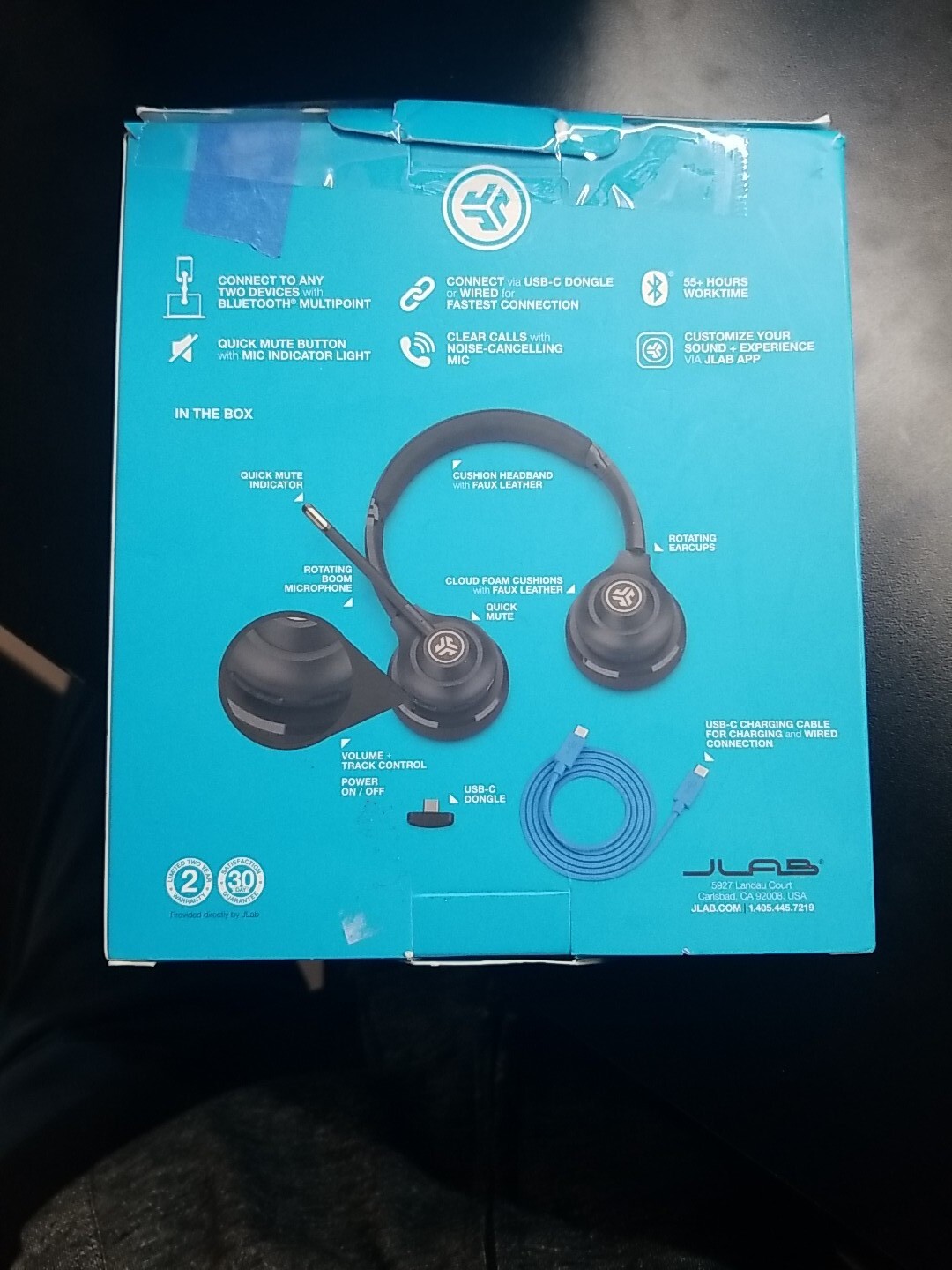 JLab Go Work HBGOWORKRBLK4 Wireless On-Ear Headphones