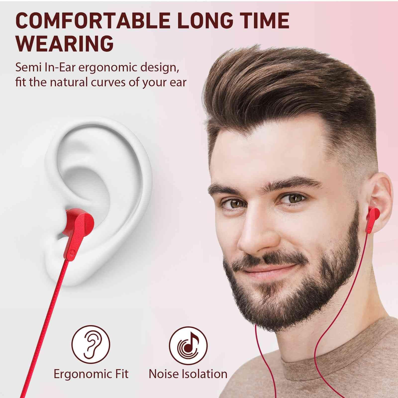 Wired 3.5mm Stereo Headphones with Microphone for Xiaomi Redmi Note 9 In-Ear