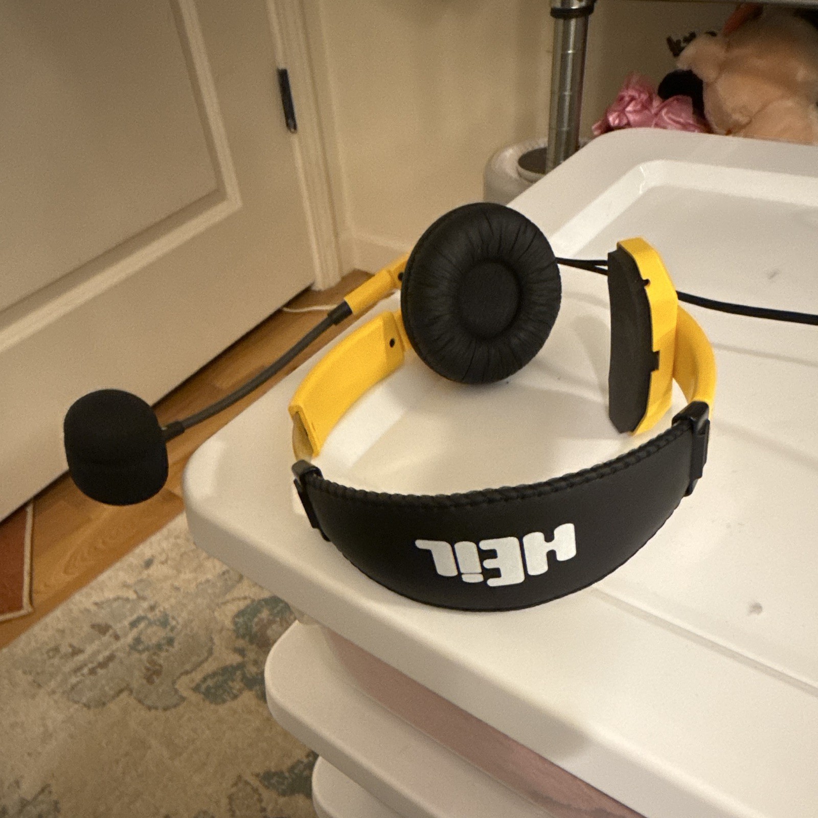 HEIL Pro Set Yellow/Black Wired 3.5mm On-Ear Headset Boom Mic 6ft 40mm