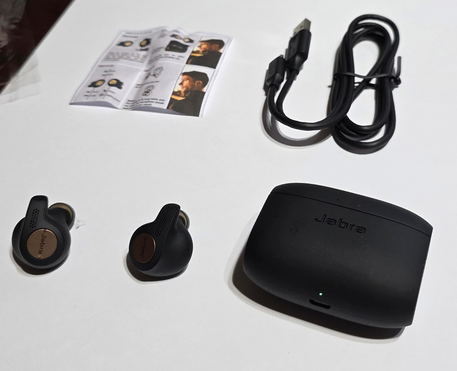Unused Copper Black Jabra Elite 65t ACTIVE Wireless Earbuds w Charger in Bulk Pk
