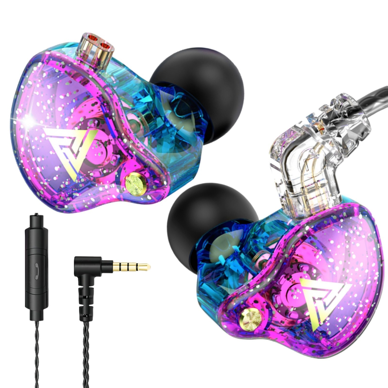 Wired Gaming Earbuds IEM In Ear Monitor Headphones Deep Bass Sound With Mic