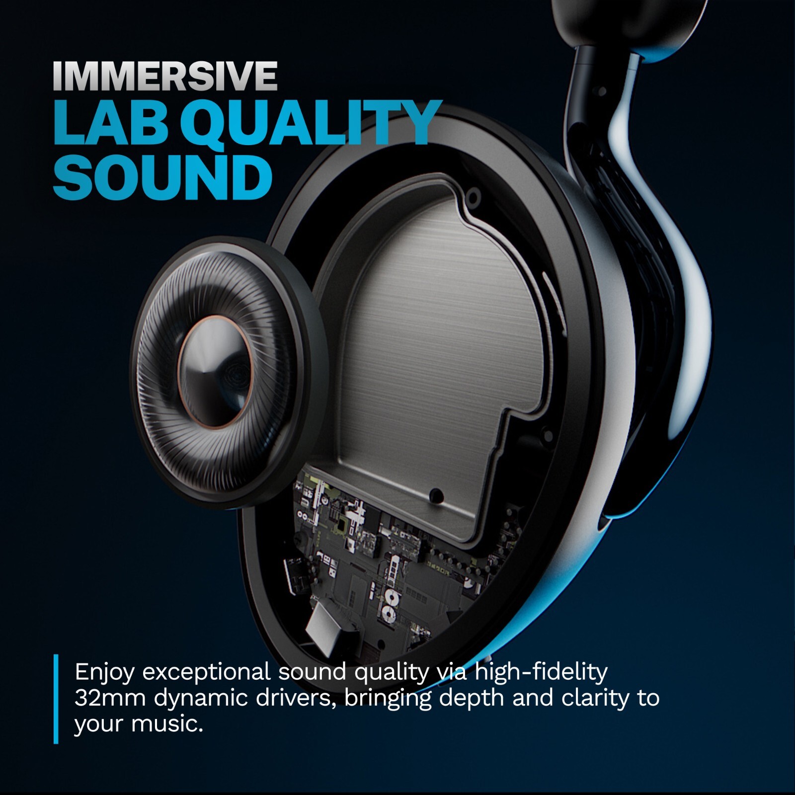 Epic Lux Lab Edition Active Noise Cancelling Headphones, Over Ear, Hi-Res Audio
