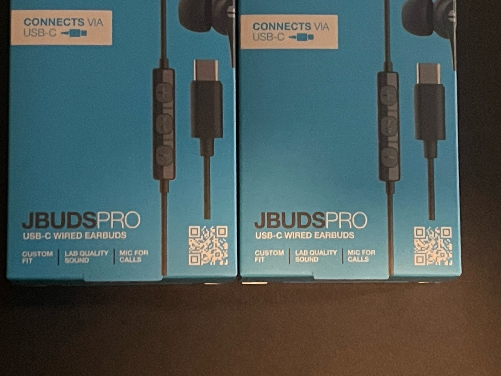 JLab Audio J Buds Pro USB-C Wired Earbuds Black Brand New In Box Set of 2 NIB