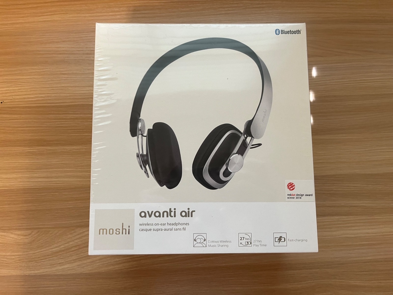 *NEW* Avanti Air Bluetooth On-ear 3.5mm Headphones by Moshi – Black