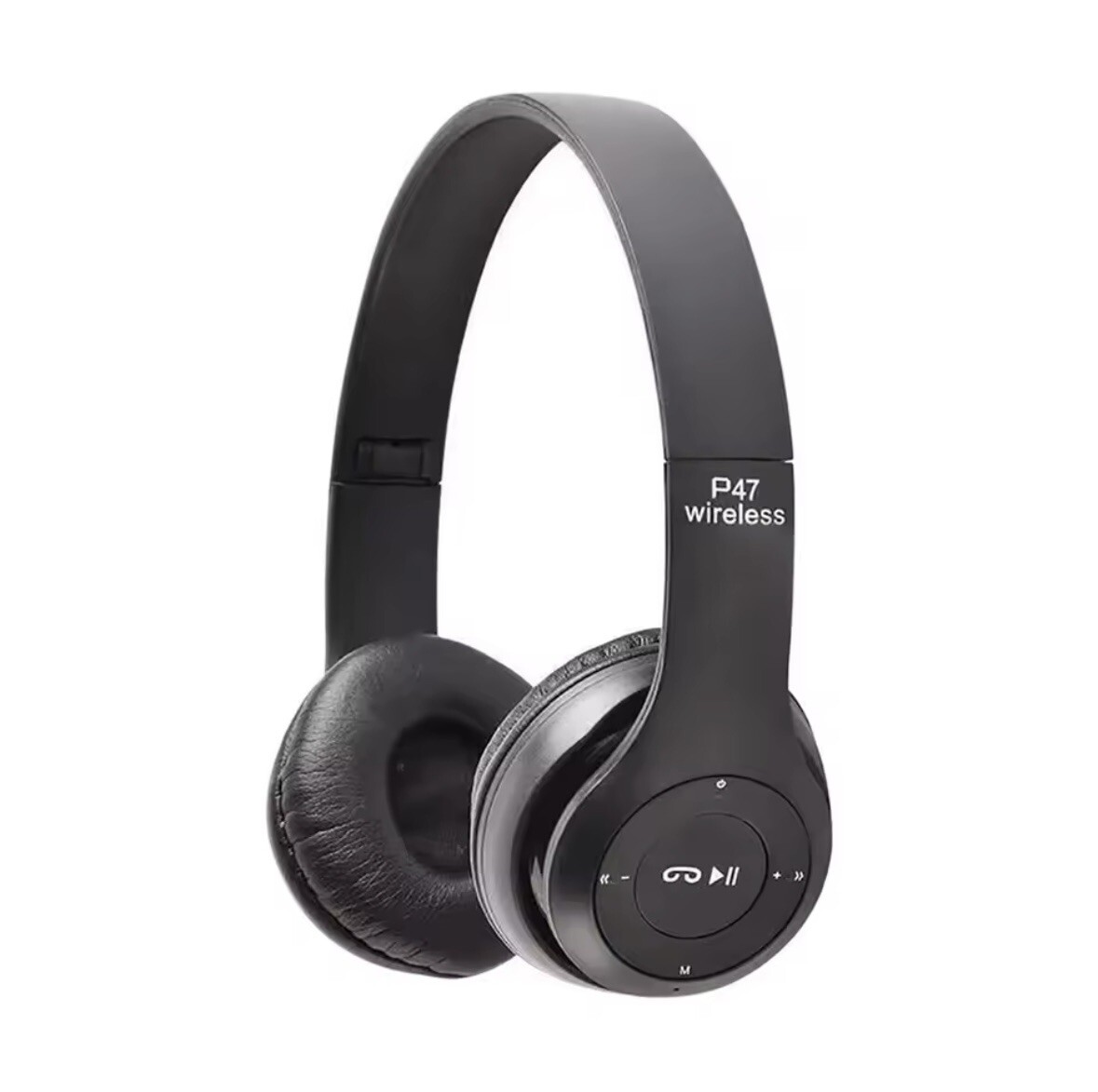 Stereo P47 Bluetooth 5.0 Wireless Headset Foldable Sport Gaming Headphones Black