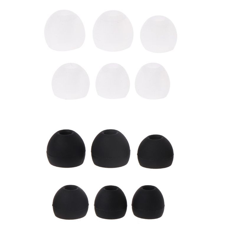 6 Pairs(S/for M/L) Soft Silicone Replacement Eartips Earbuds for Earphone Headph