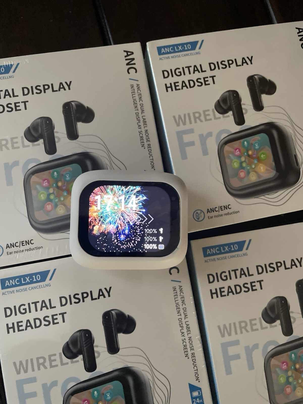 LX-10 Hybrid Active NoiseCancelling Wireless Earbuds BT5.4 Play Time 4-5 Hours