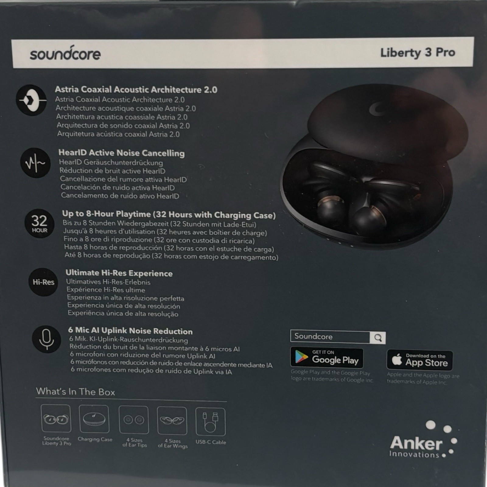 Soundcore Liberty 3 Pro BRAND NEW FACTORY SEALED Hi‑Res Audio, ANC, LDAC