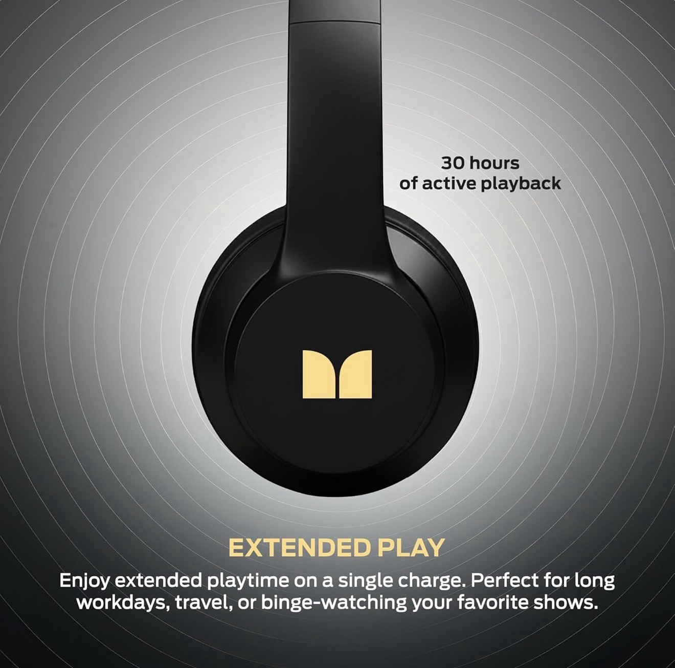 Monster Wireless Over-Ear Headphones Bluetooth 5.4 Deep Bass Sound 30 Hour Time