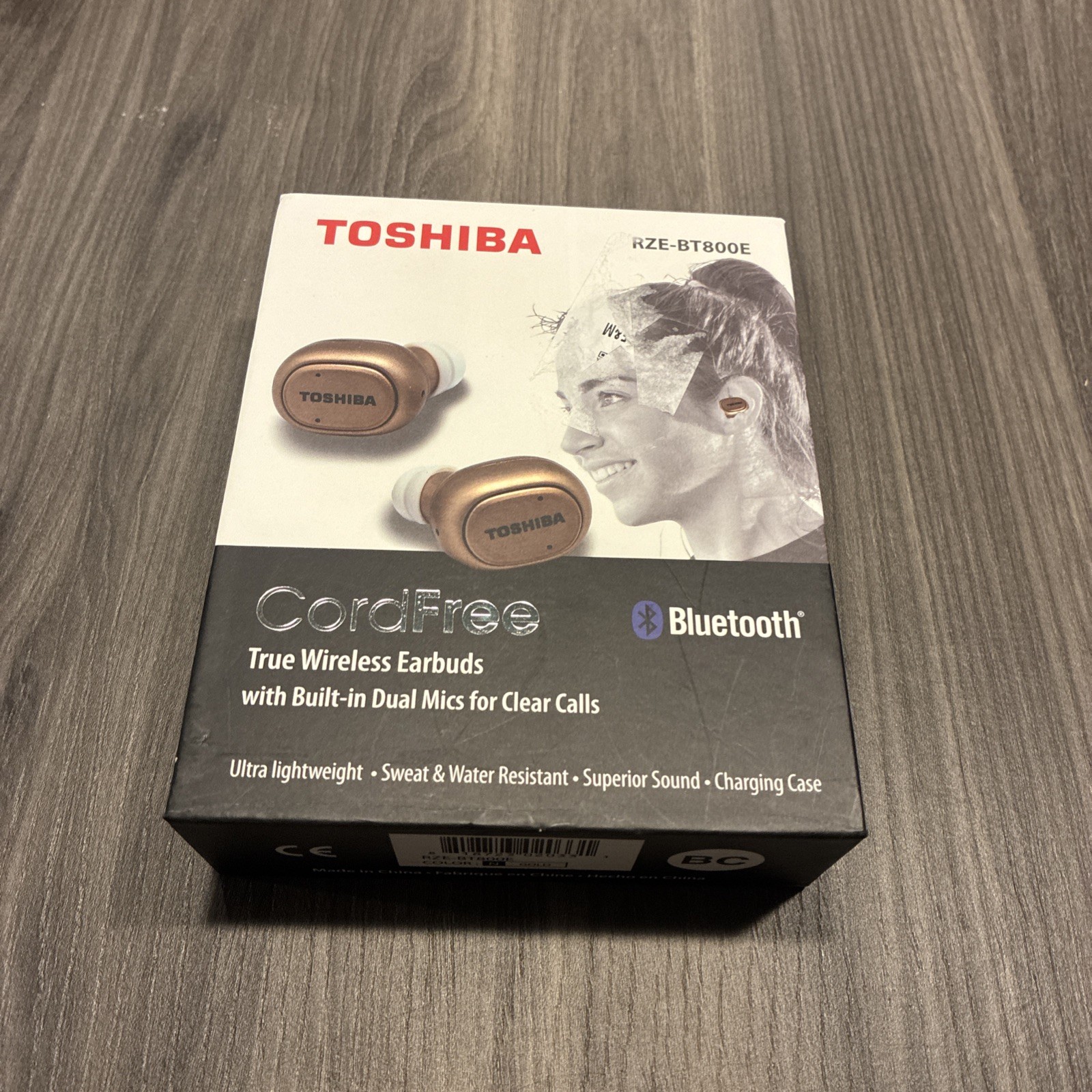 Toshiba rose gold wireless earbuds with charging case. No charger Included