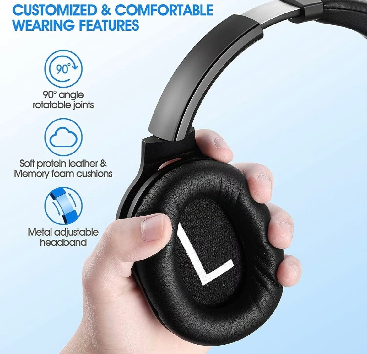 noise cancellation headphones, waterproof, long standby powerful battery life