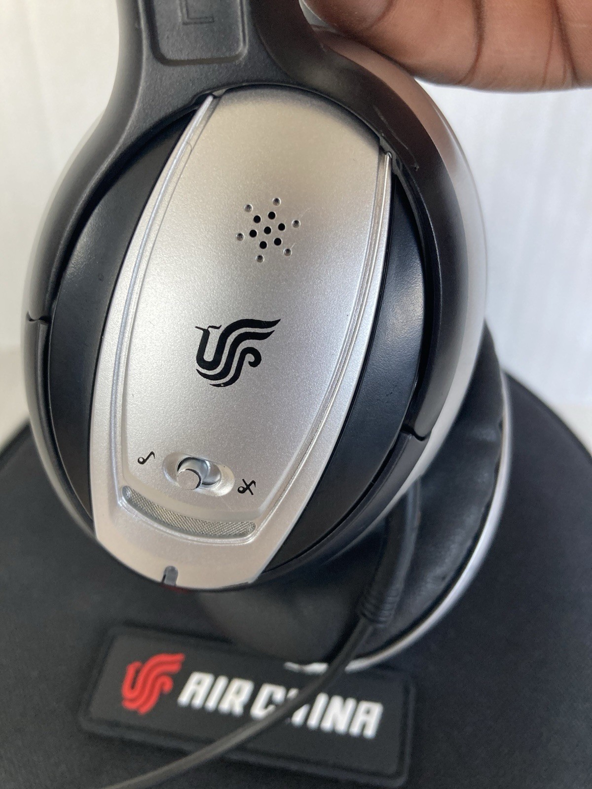 Air China Noise Cancelling Over The Head Earphones PREOWNED