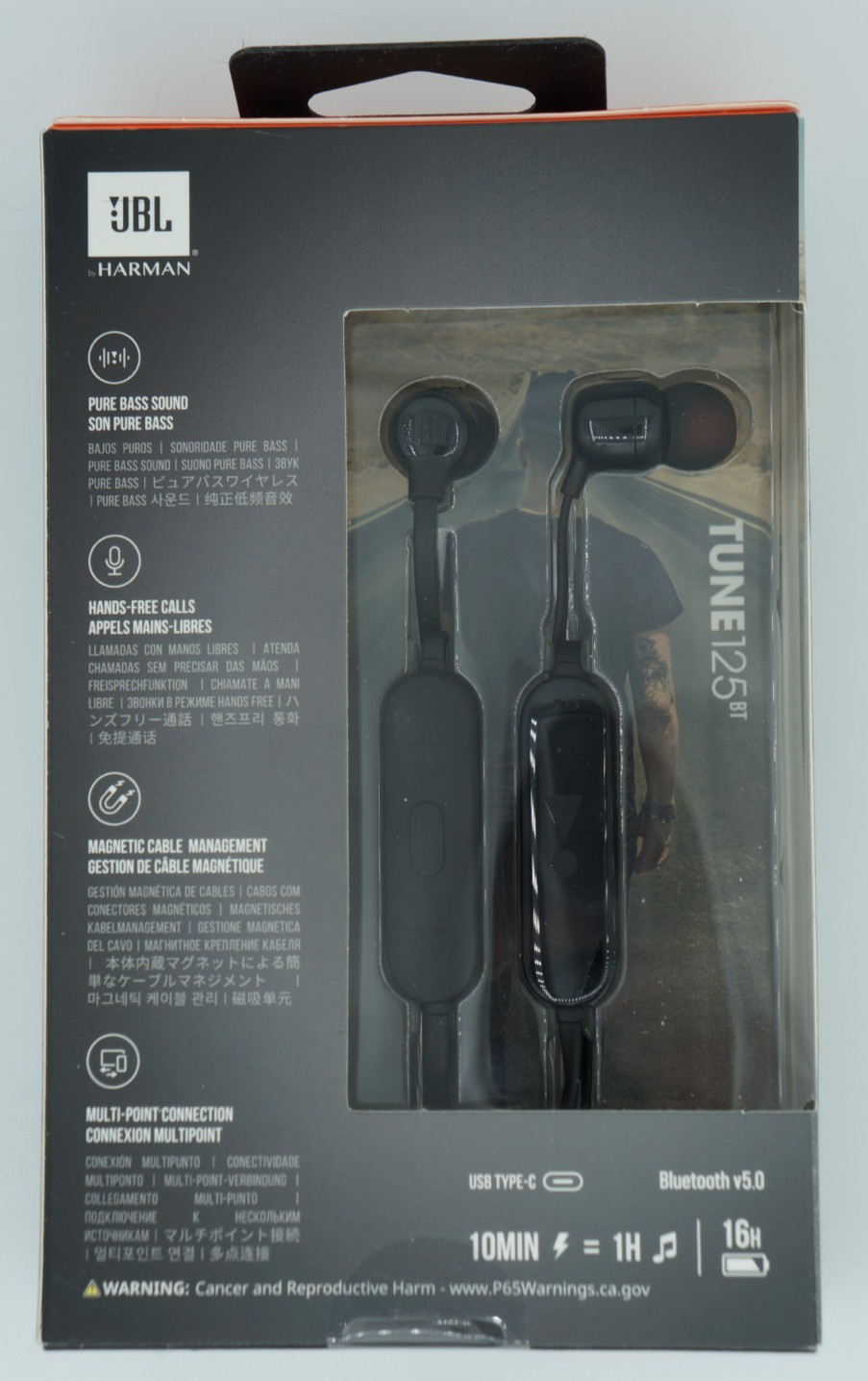 JBL Tune 125BT Wireless Bluetooth Neck-Worn Earbuds Mic Remote Multipoint New