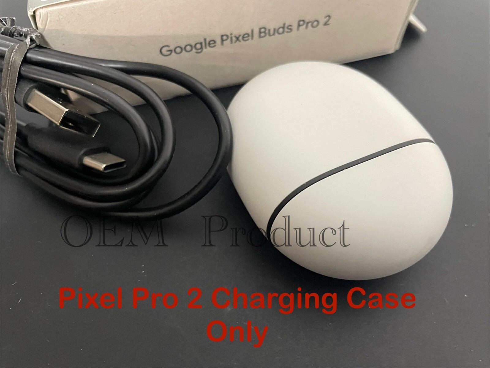 Original Google Pixel Buds Pro 2 (2024) Replacement Charging Case – (free cable)