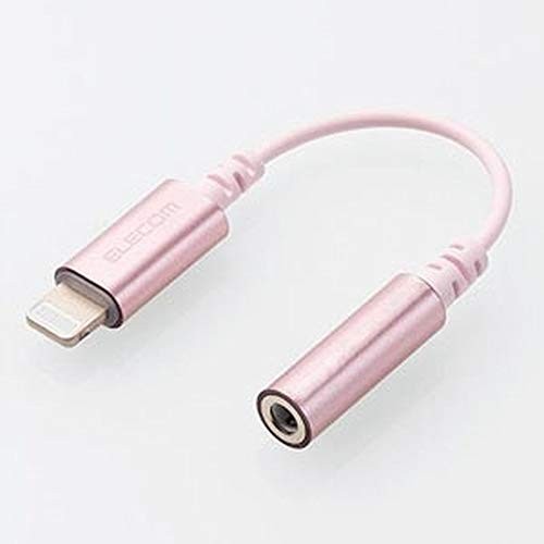 ELECOM MPA-L35DS01PN Lightning to 3.5mm Stereo Jack Adapter Cable Pink 0.1m New