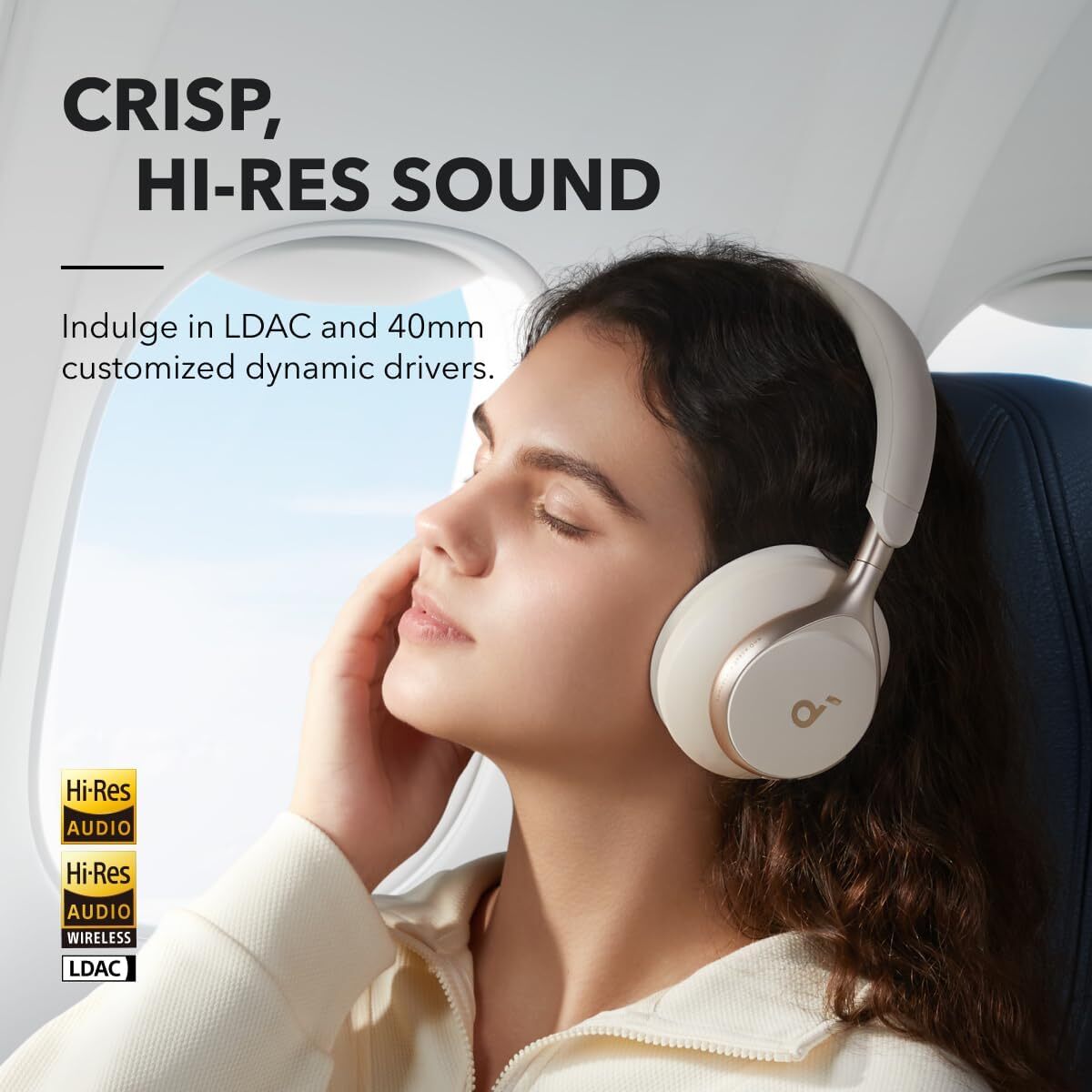 Soundcore Space One Wireless Over-Ear Headphones 40H ANC Playtime | Refurbished
