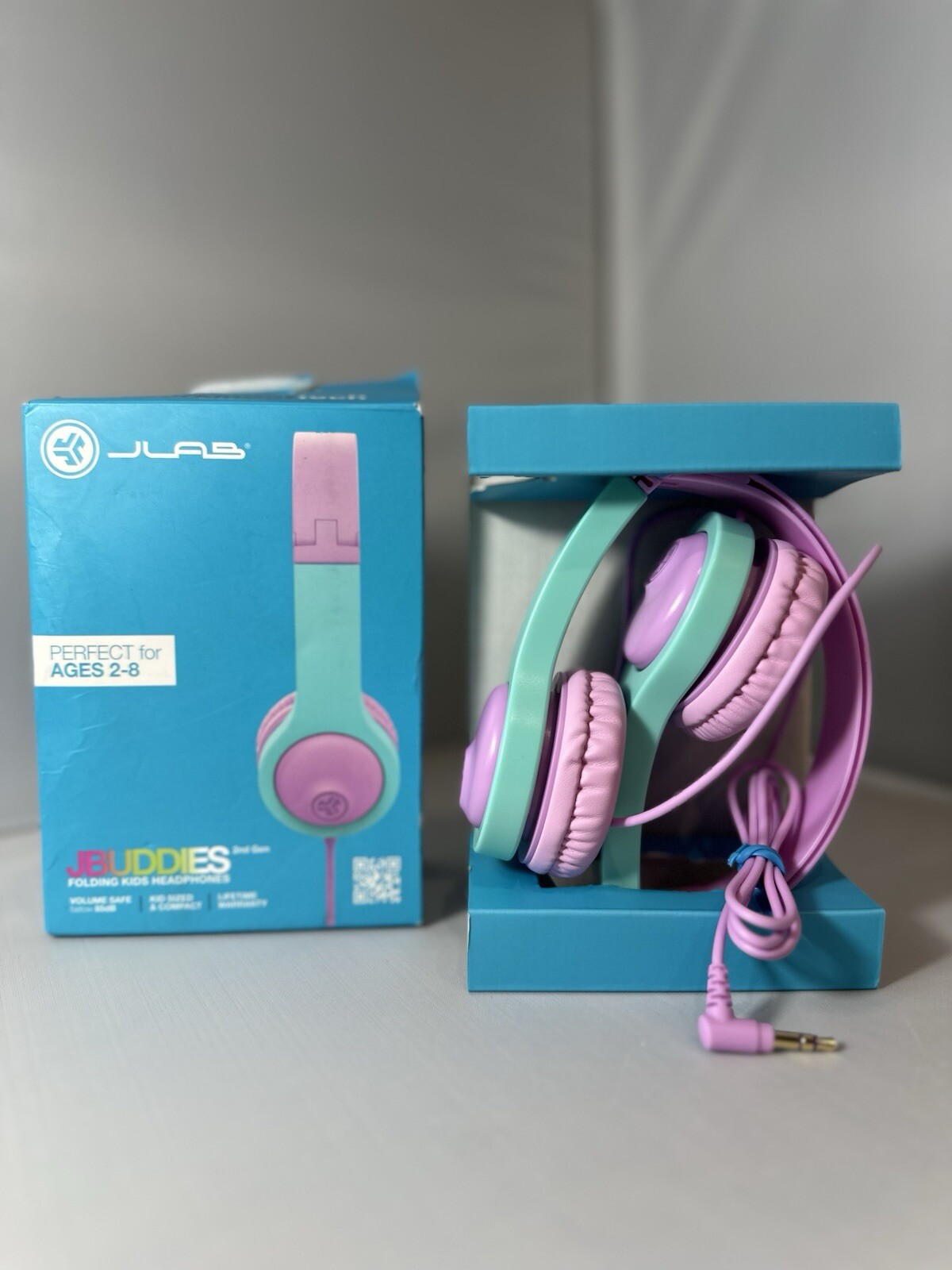 JLab JBuddies 2nd gen Kids Folding Headphones (pink)