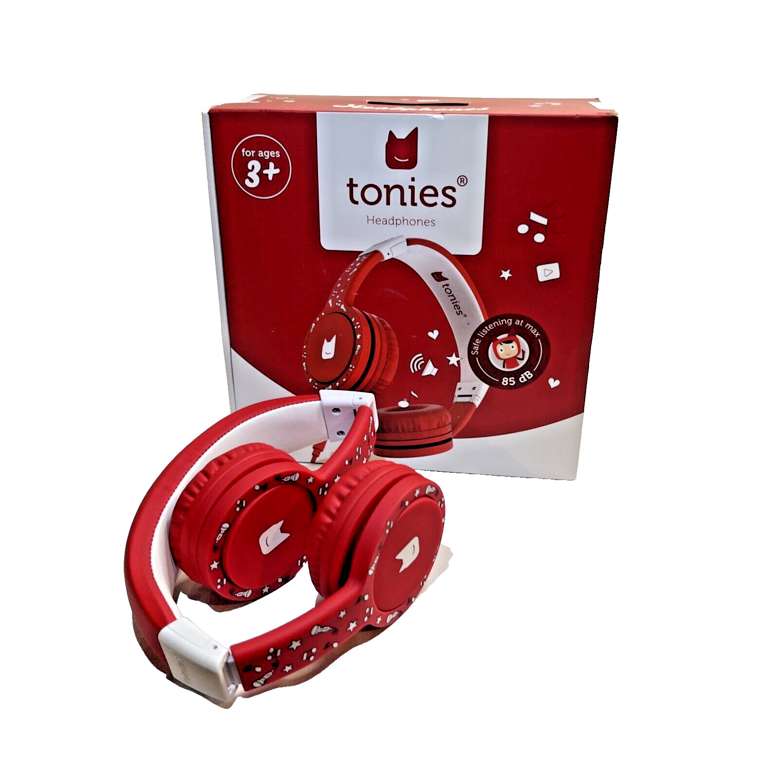 Open Box Tonies Headphones For Ages 3+ Adjustable Safe Listening At Max 85dB