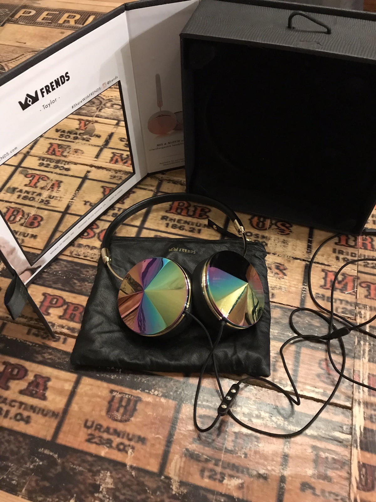 Frends Taylor Headphones, Oil Slick, Original Box and Soft Case Inlcuded