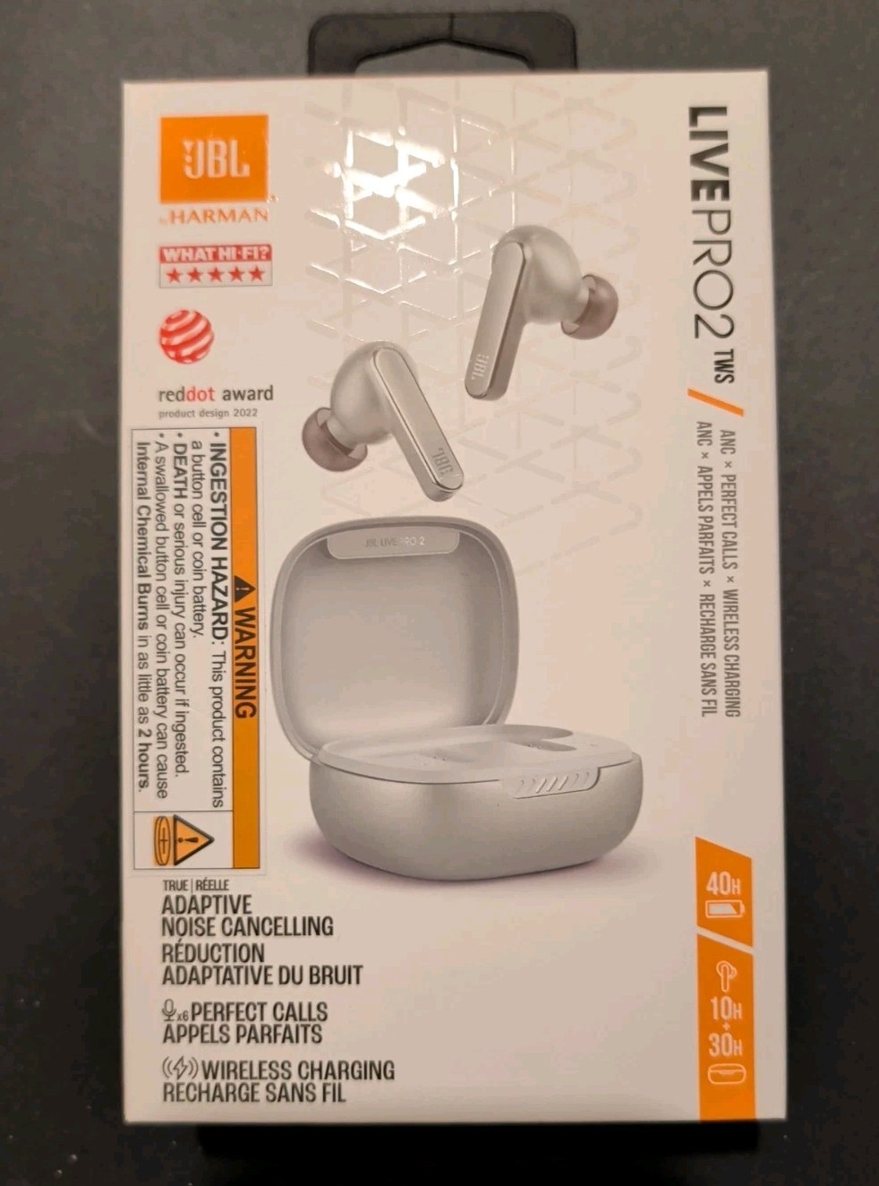 JBL Live Pro 2 Wireless Bluetooth Noise Cancelling Earbuds -Silver…