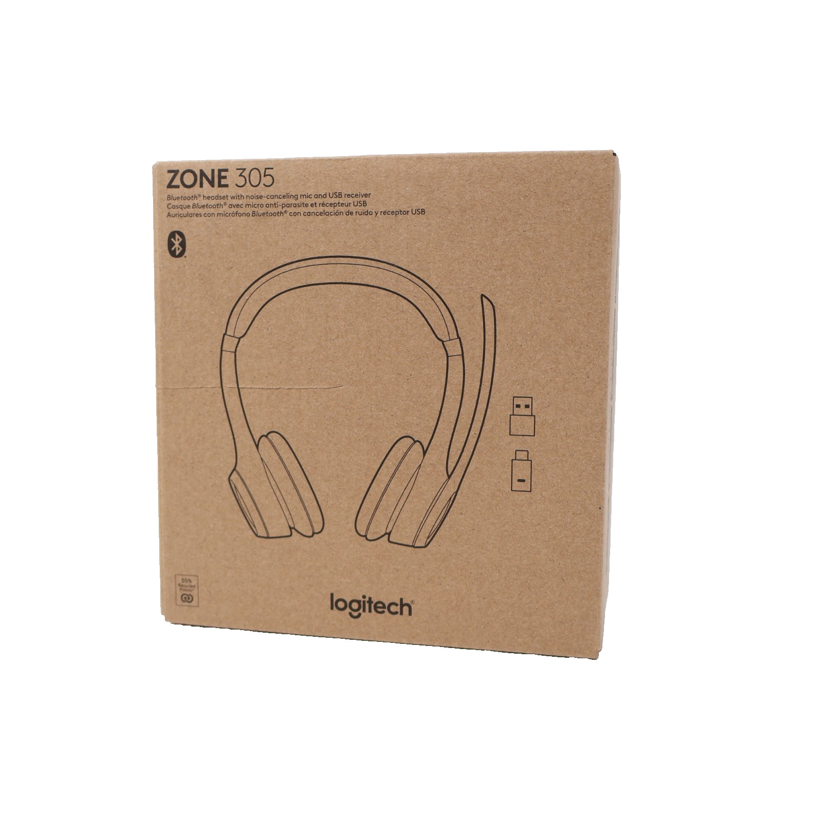 Logitech Zone 305 for Business, Wireless Bluetooth Headset With Microphone