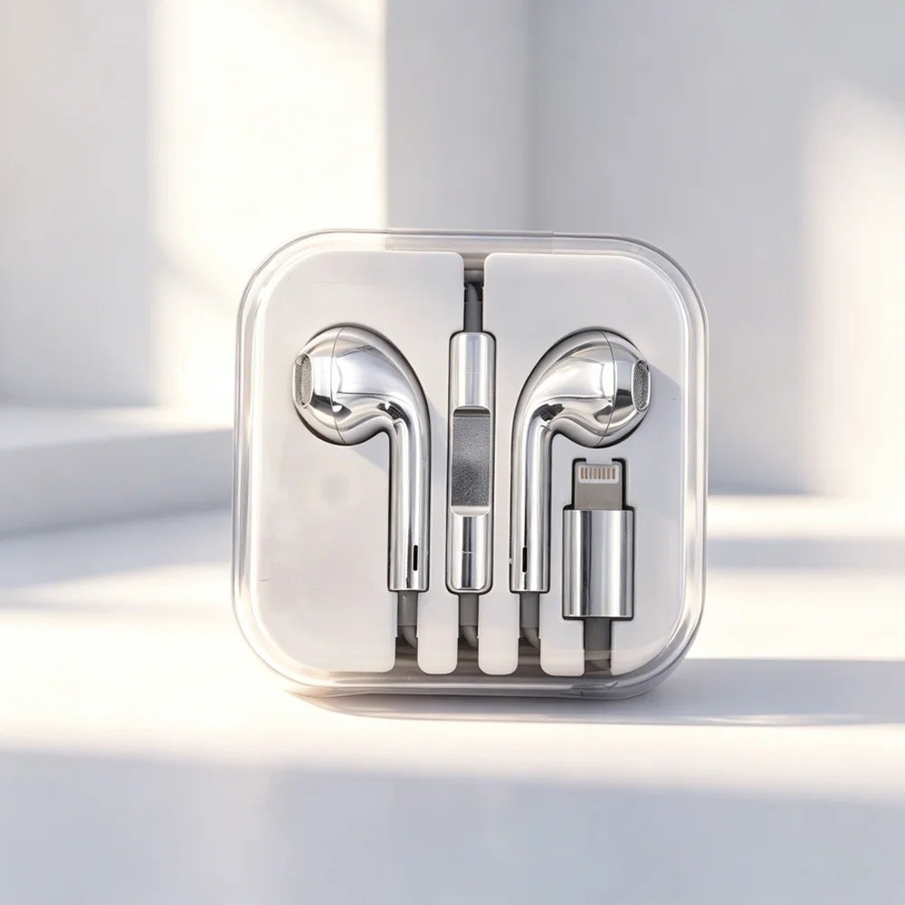 Share 🇺🇸 Chrome Silver Wired Earphones Earbuds w/ Mic & Volume Control USB C