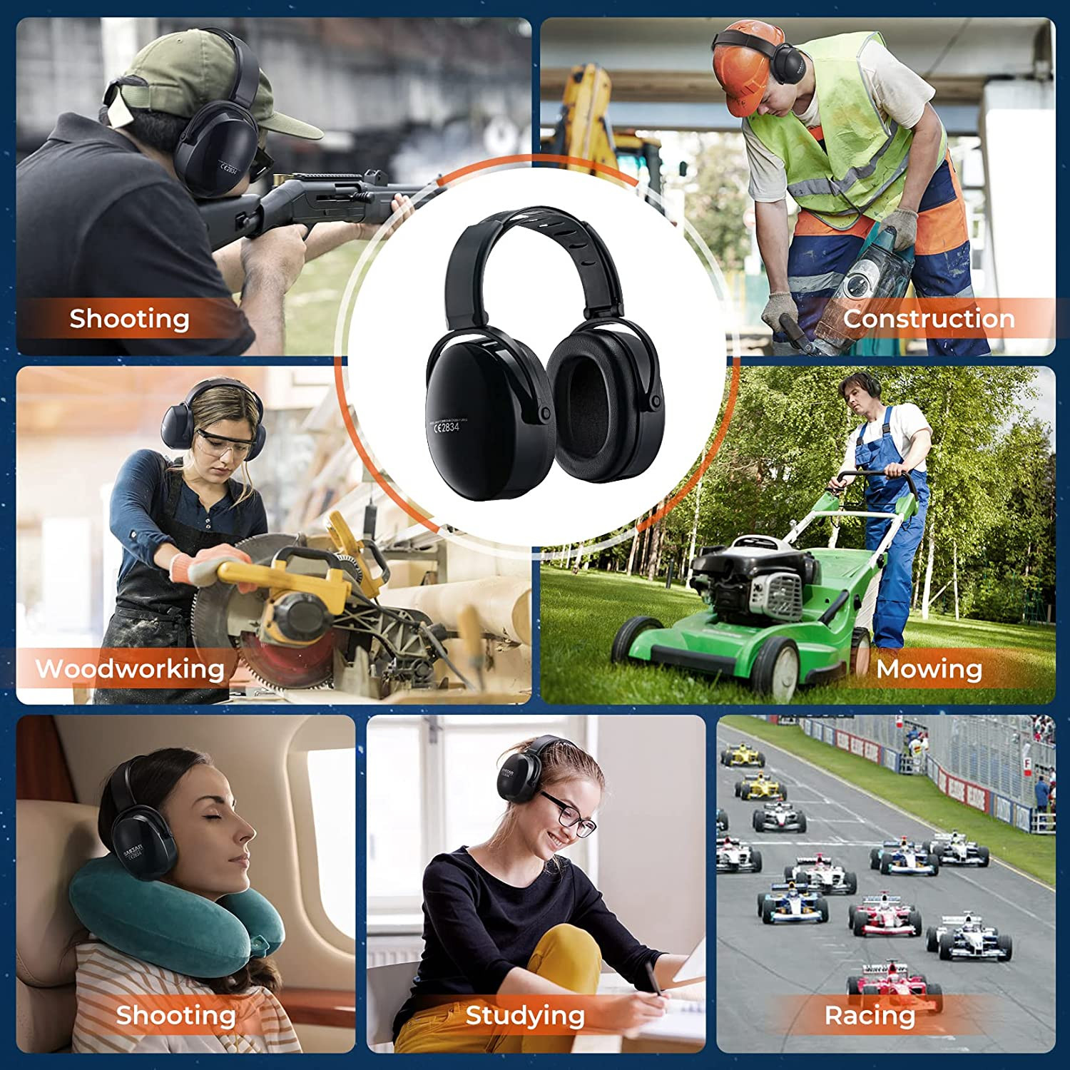 Ear Protection Headphones for Adults Kid, Noise Cancelling Headphones for Autism