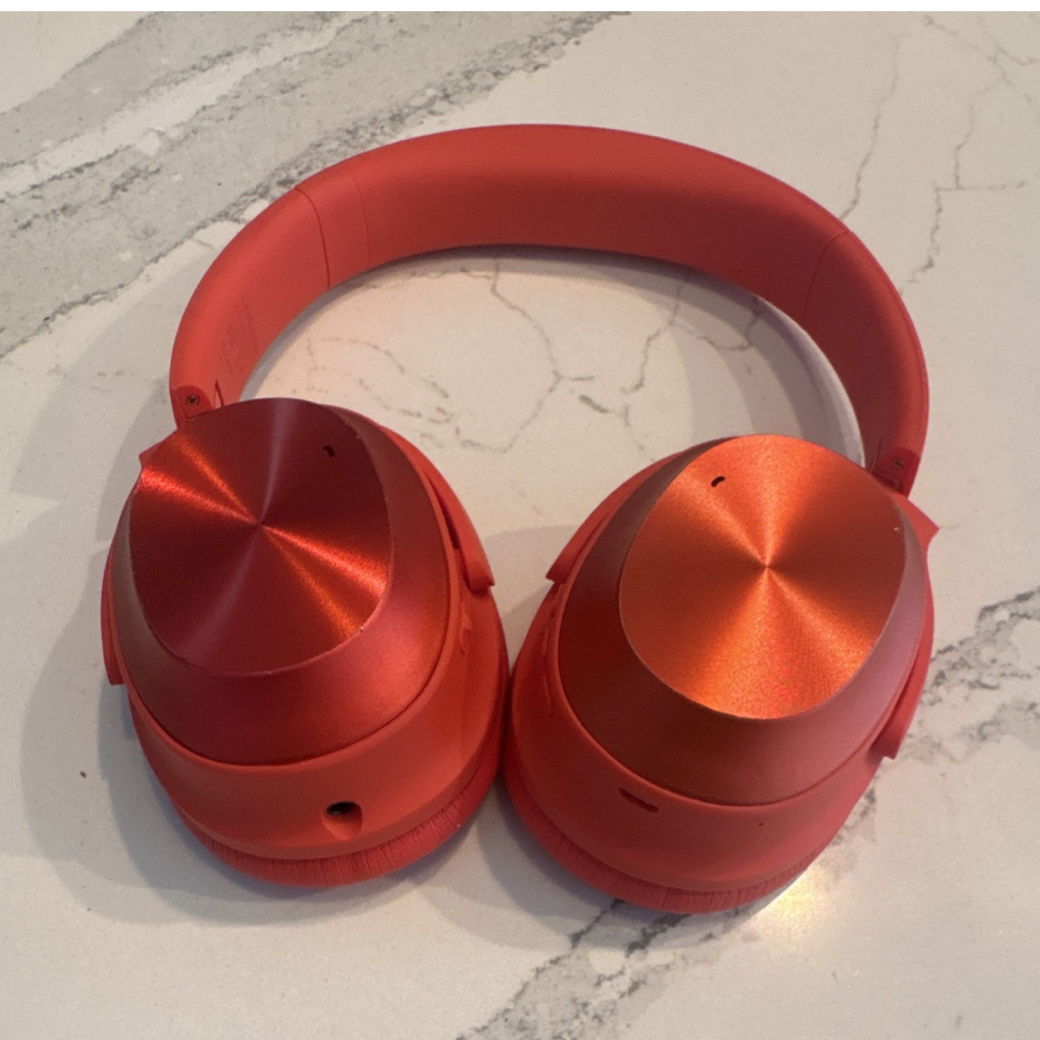 LETSCOM Red Over-Ear Headphones Bluetooth USB USB-C Headband Used