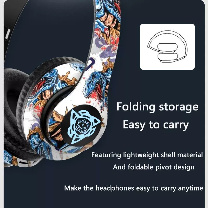 PURE BASS WIRELESS BLUETOOTH P35 HEADPHONES: HIP GRAFFITI STYLE IN ABSTRACT
