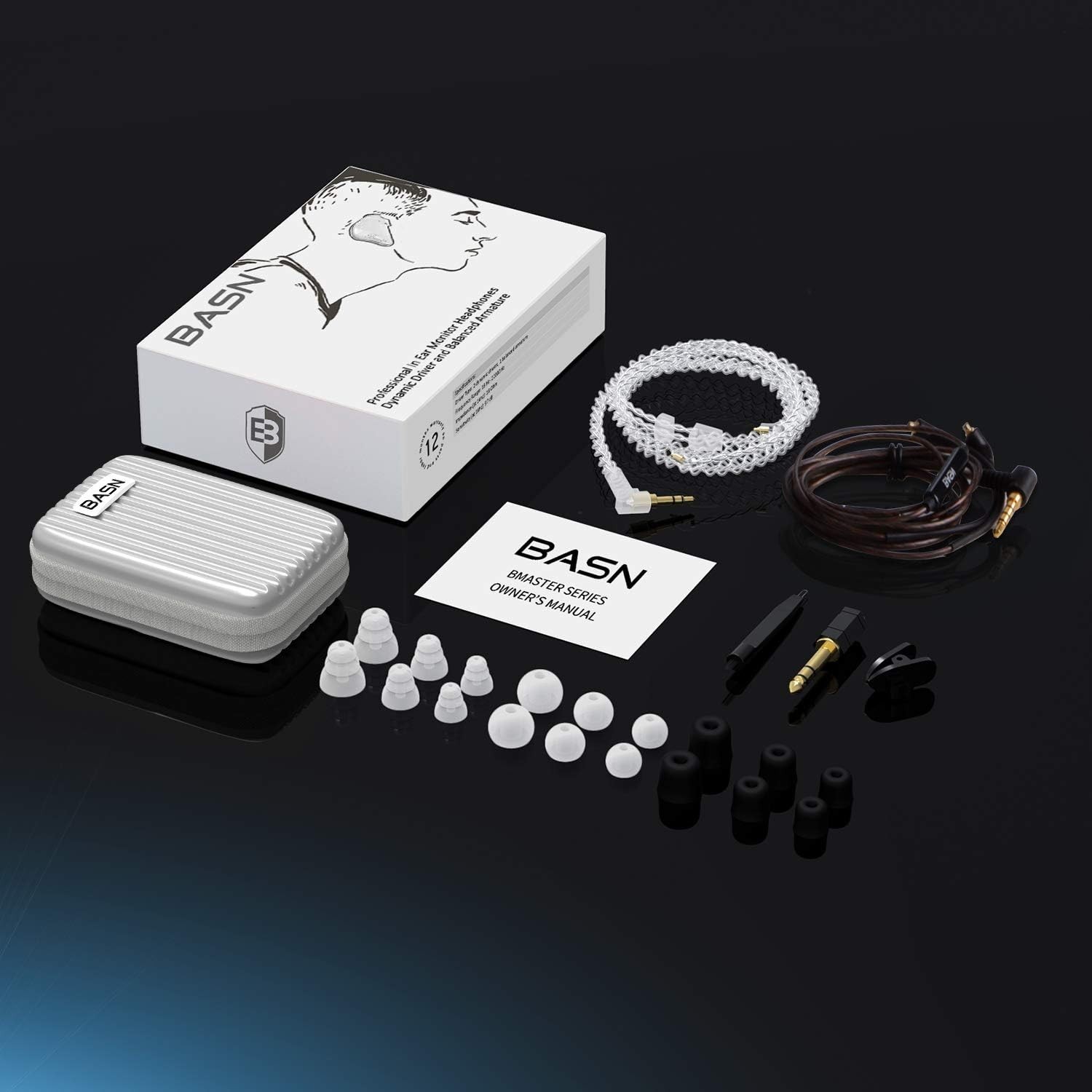 Bmaster Triple Drivers in Ear Monitor Headphone with Two Detachable Cables Fi…