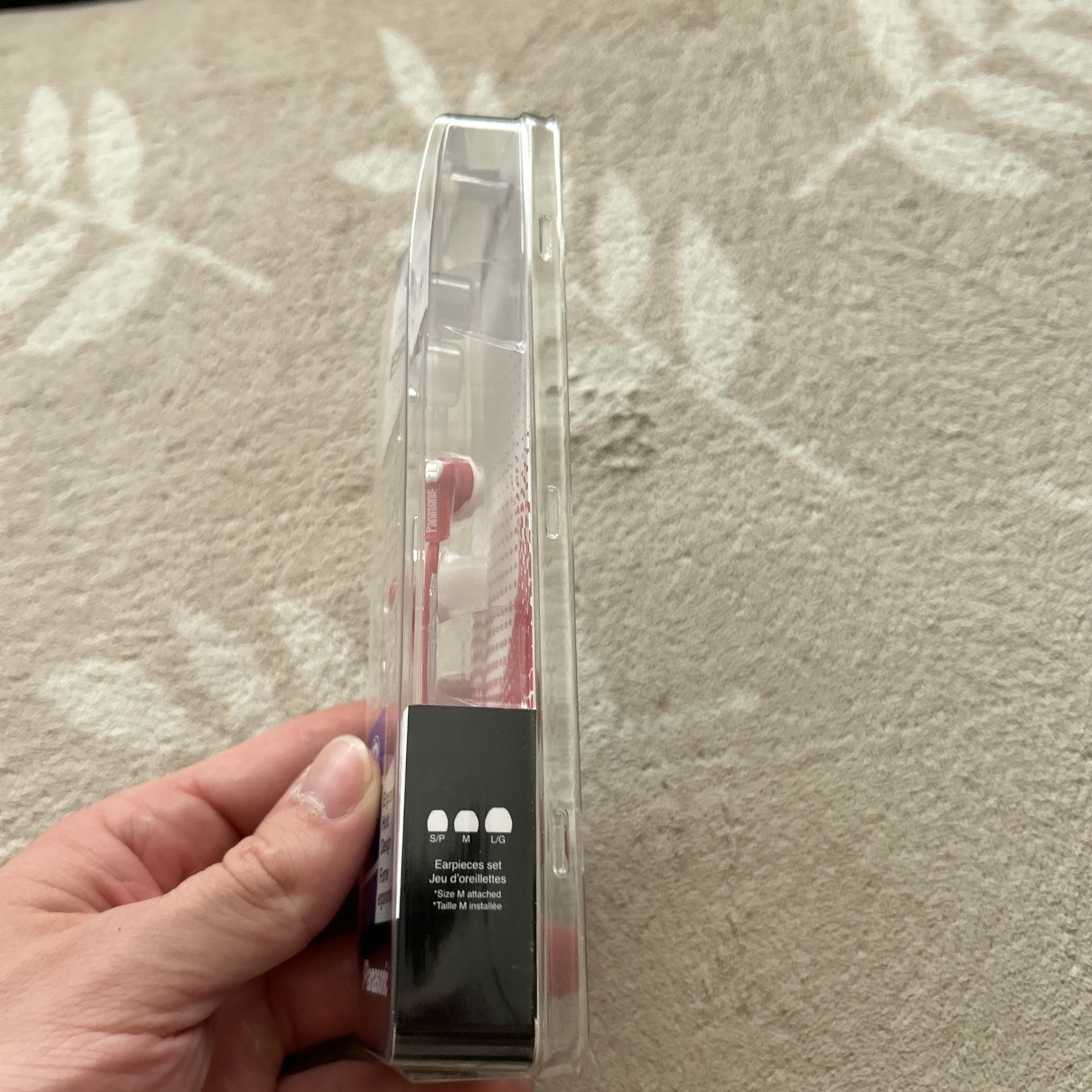 Panasonic Ergo-fit Red Ergonomic design, Wired In-Ear buds for MP3 CD iPod NEW