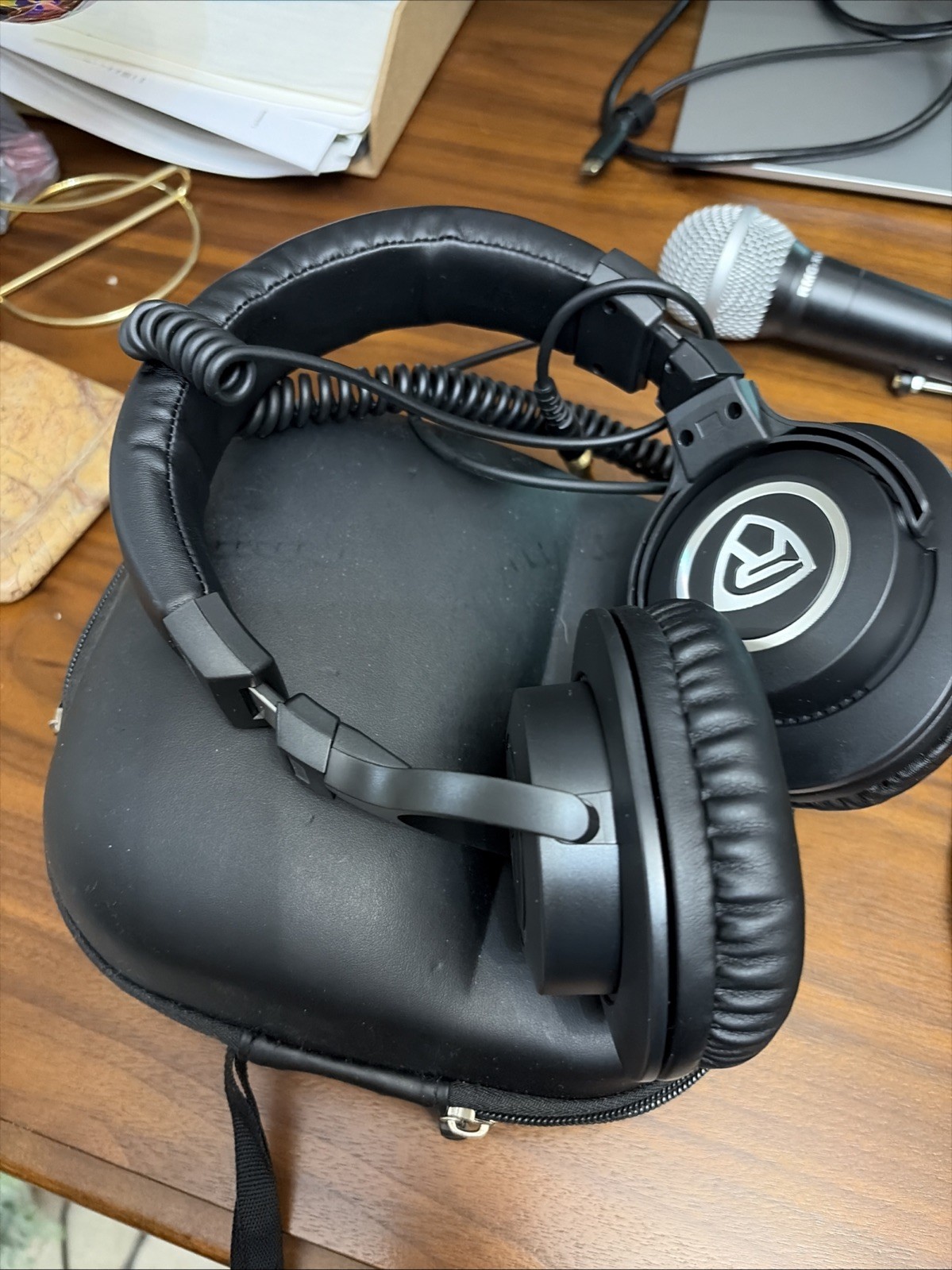 Rockville PRO-M50 Studio Stereo Headphones & RMC- XLR Microphon